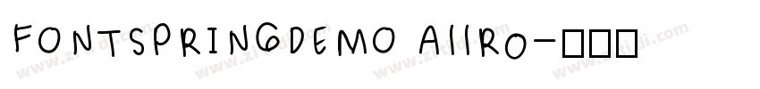 FONTSPRINGDEMO AllRo字体转换